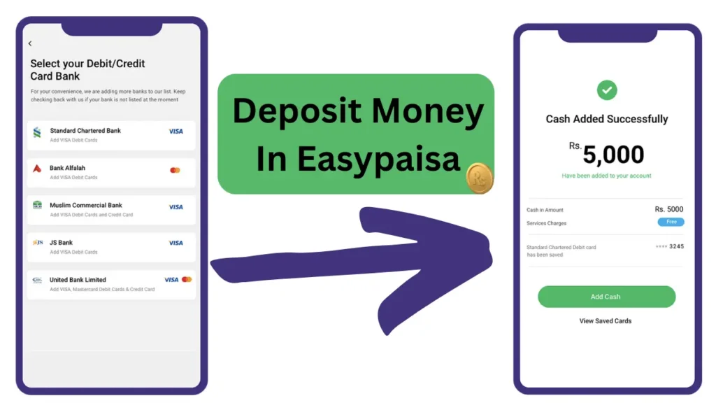 deposit money in easypaisa account